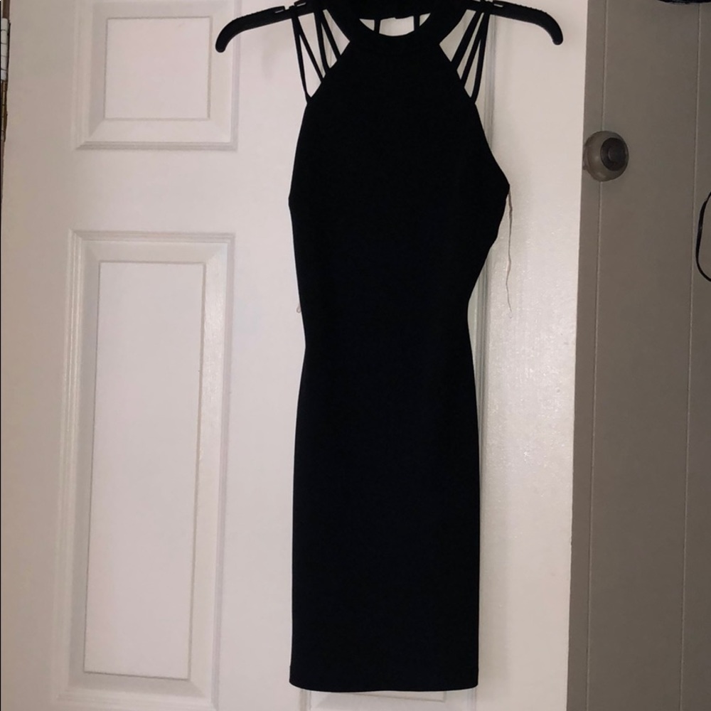 Tight black dress